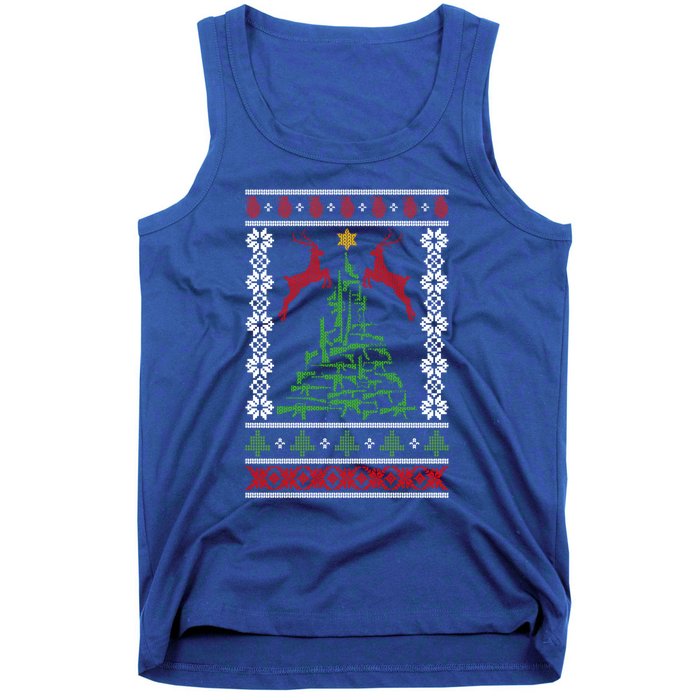 Guns Ugly Christmas Military Gun Right 2nd Adt Gift Tank Top