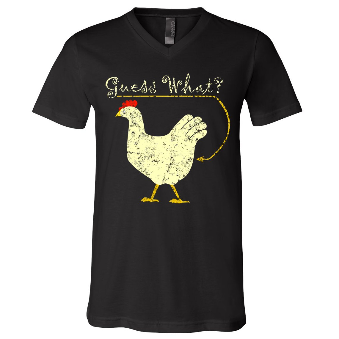 Guess What? Chicken Butt V-Neck T-Shirt