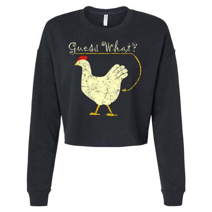 Guess What? Chicken Butt Cropped Pullover Crew