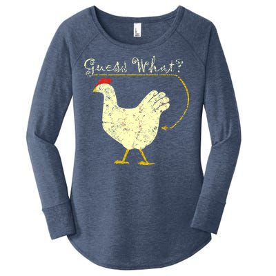 Guess What? Chicken Butt Women's Perfect Tri Tunic Long Sleeve Shirt