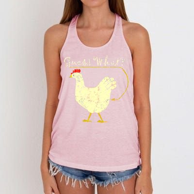 Guess What? Chicken Butt Women's Knotted Racerback Tank