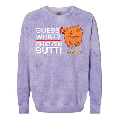 Guess What? Chicken Butt! Funny Joke Colorblast Crewneck Sweatshirt