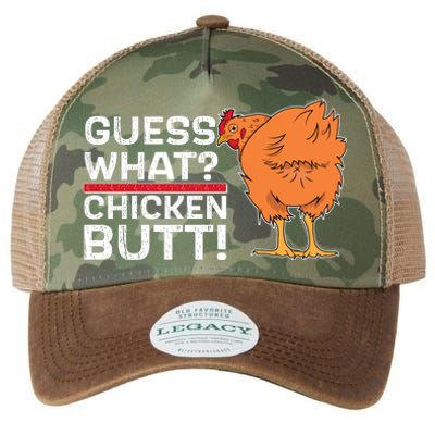 Guess What? Chicken Butt! Funny Joke Legacy Tie Dye Trucker Hat