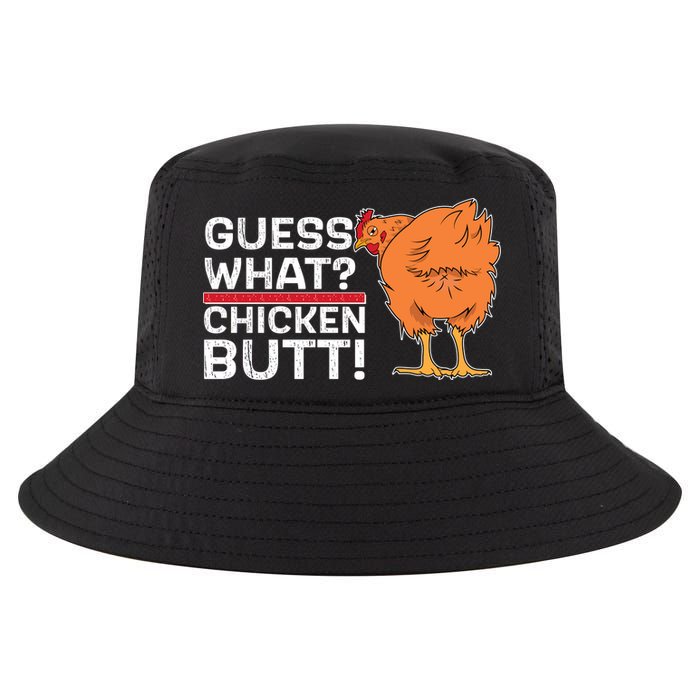 Guess What? Chicken Butt! Funny Joke Cool Comfort Performance Bucket Hat