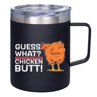 Guess What? Chicken Butt! Funny Joke 12oz Stainless Steel Coffee Mug