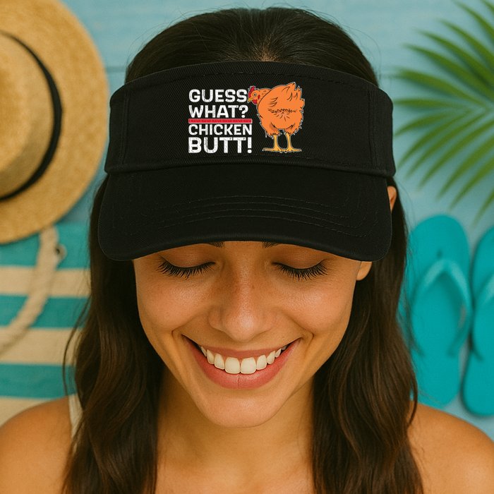 Guess What? Chicken Butt! Funny Joke Visor