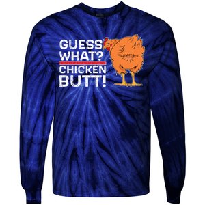 Guess What? Chicken Butt! Funny Joke Tie-Dye Long Sleeve Shirt