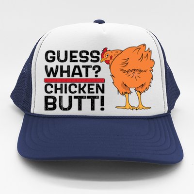 Guess What? Chicken Butt! Funny Joke Trucker Hat