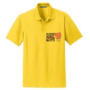 Guess What? Chicken Butt! Funny Joke Dry Zone Grid Polo