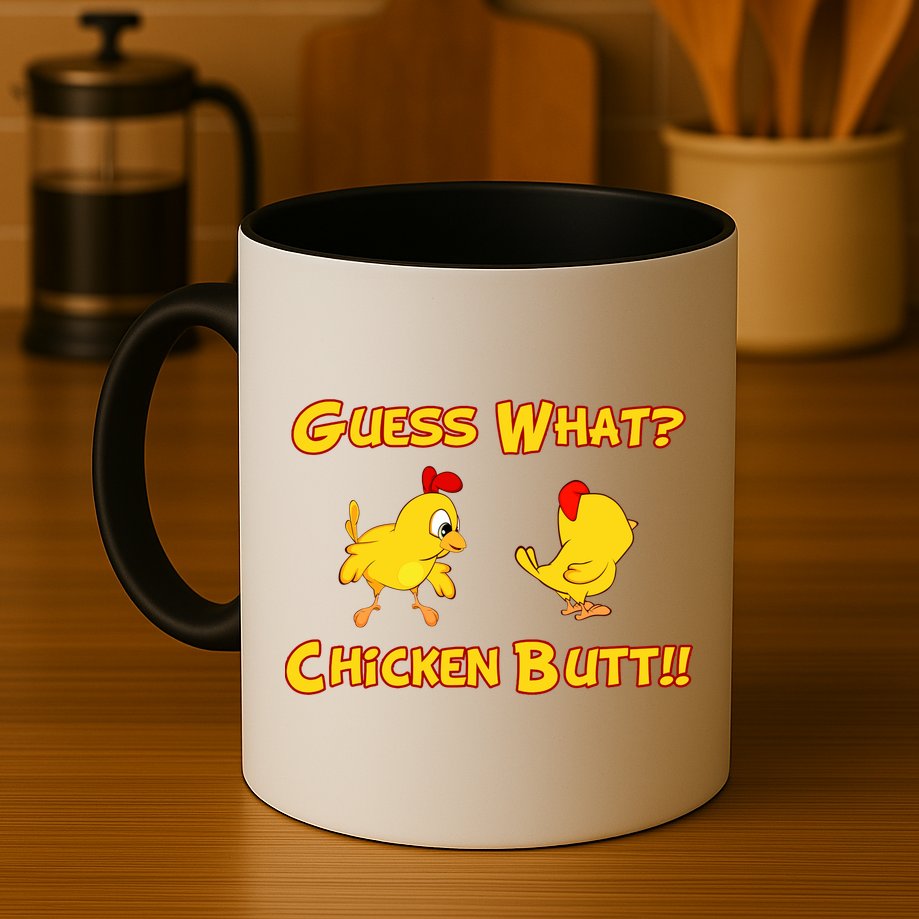 Guess What Chickenbutt? Chicken Graphic Butt Mug