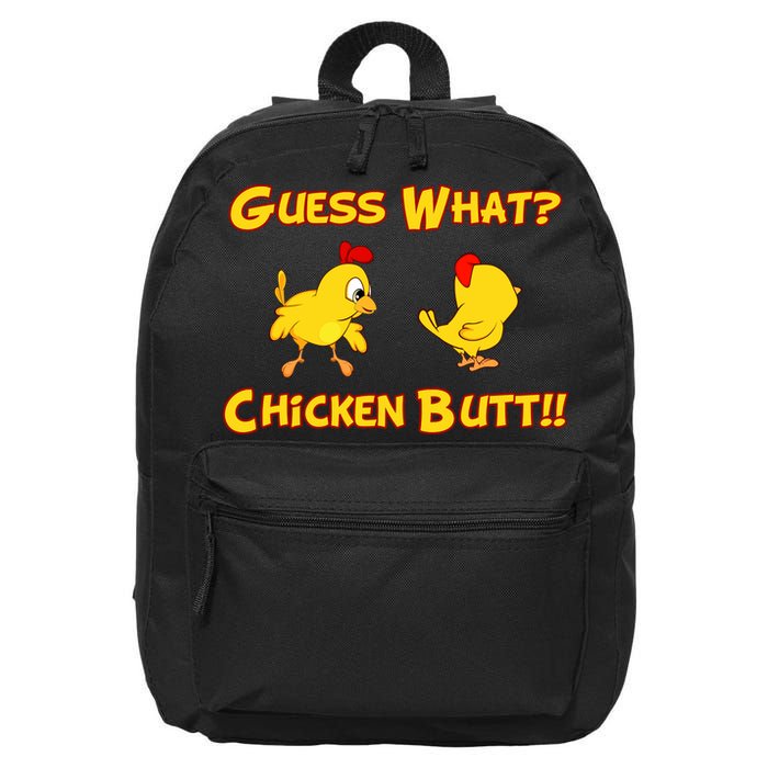 Guess What Chickenbutt? Chicken Graphic Butt 16 in Basic Backpack