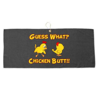 Guess What Chickenbutt? Chicken Graphic Butt Large Microfiber Waffle Golf Towel