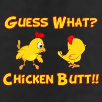 Guess What Chickenbutt? Chicken Graphic Butt Golf Towel
