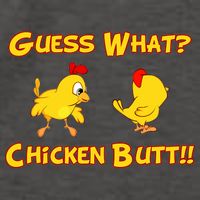 Guess What Chickenbutt? Chicken Graphic Butt Vector Backpack