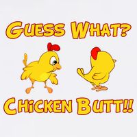Guess What Chickenbutt? Chicken Graphic Butt Garment-Dyed Sweatshirt