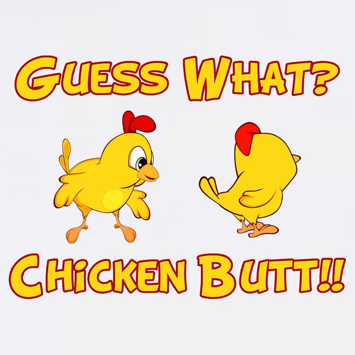 Guess What Chickenbutt? Chicken Graphic Butt Garment-Dyed Sweatshirt
