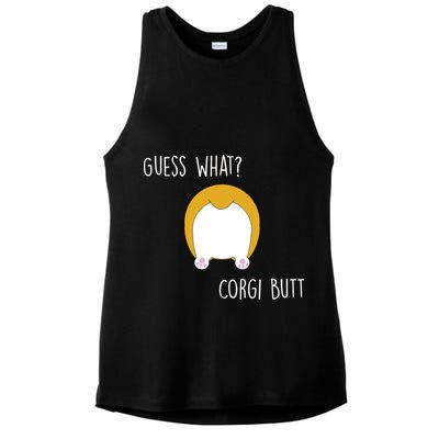 Guess What Corgi Butt Ladies PosiCharge Tri-Blend Wicking Tank