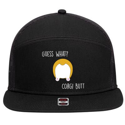 Guess What Corgi Butt 7 Panel Mesh Trucker Snapback Hat