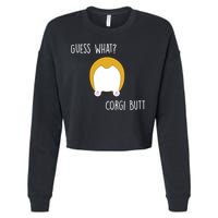 Guess What Corgi Butt Cropped Pullover Crew