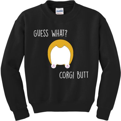 Guess What Corgi Butt Kids Sweatshirt