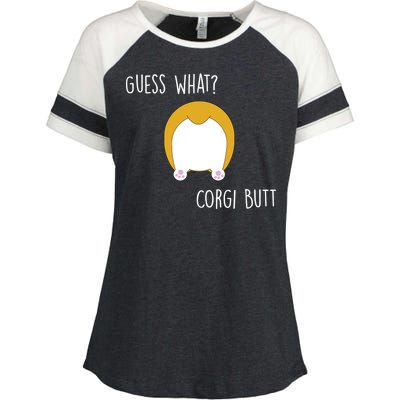 Guess What Corgi Butt Enza Ladies Jersey Colorblock Tee