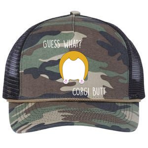 Guess What Corgi Butt Retro Rope Trucker Hat Cap