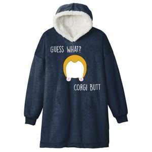 Guess What Corgi Butt Hooded Wearable Blanket