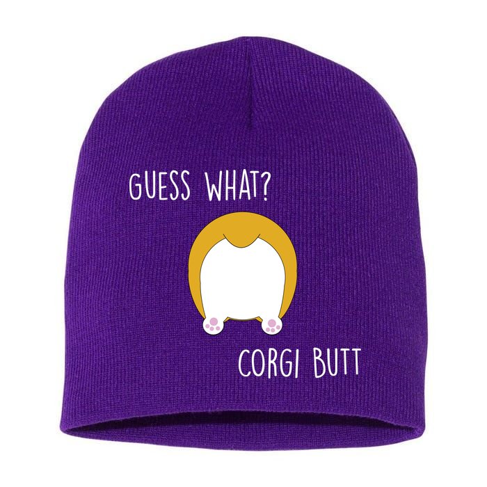 Guess What Corgi Butt Short Acrylic Beanie