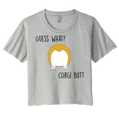 Guess What Corgi Butt Women's Crop Top Tee