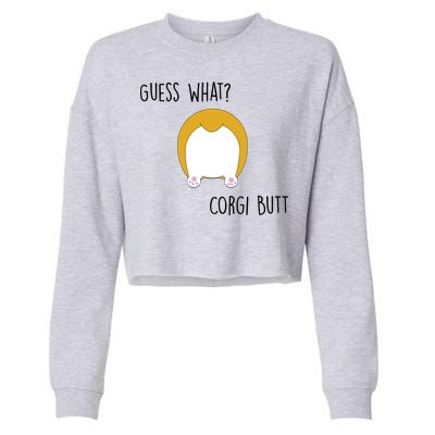 Guess What Corgi Butt Cropped Pullover Crew