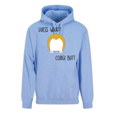 Guess What Corgi Butt Unisex Surf Hoodie