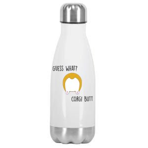 Guess What Corgi Butt Stainless Steel Insulated Water Bottle