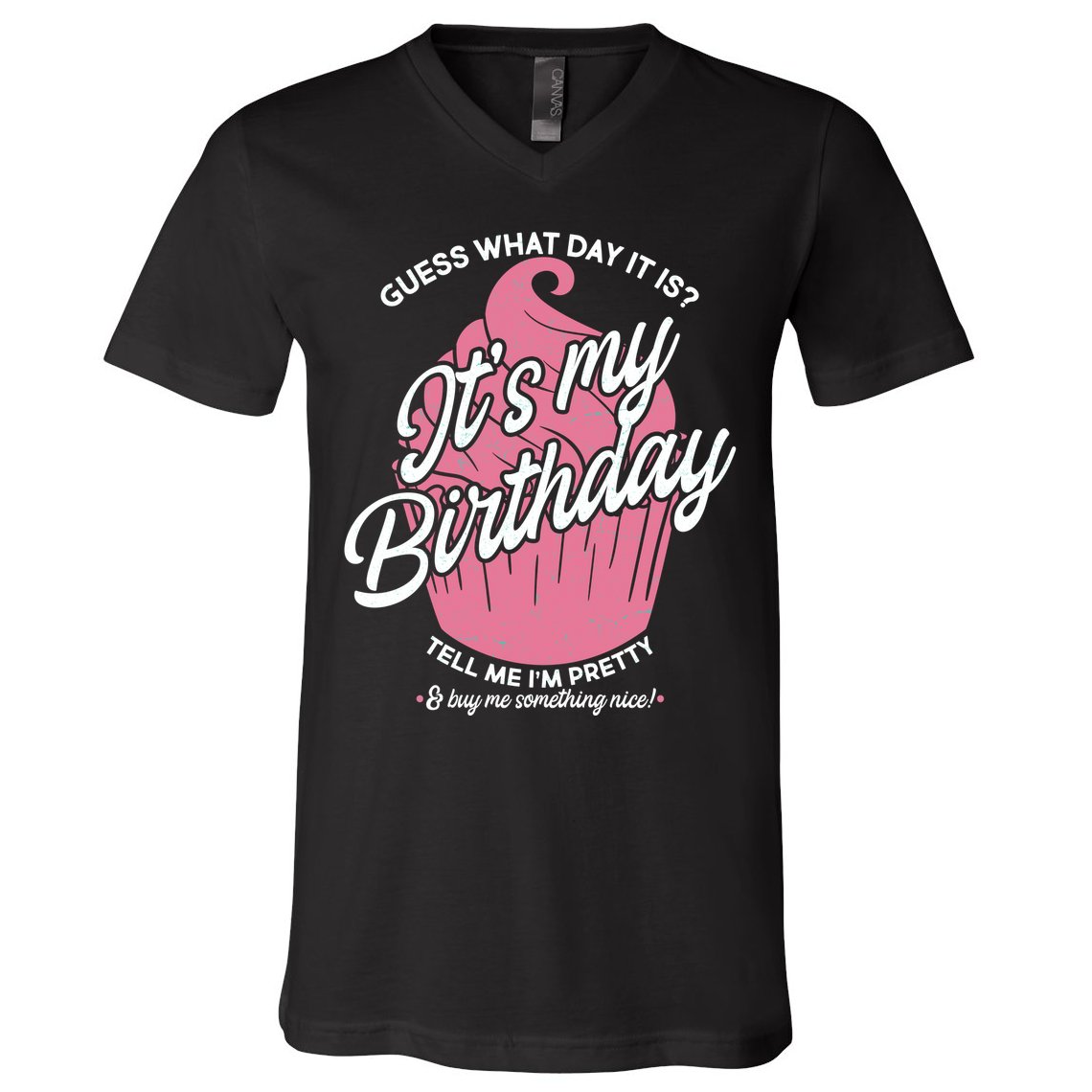 Guess What Day It Is? It's My Birthday Tell Me I'm Pretty V-Neck T-Shirt