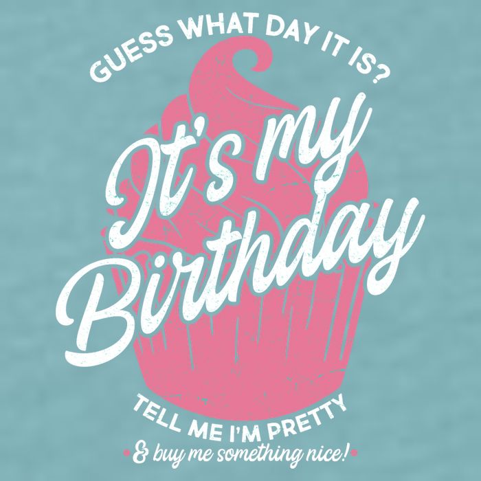 Guess What Day It Is? It's My Birthday Tell Me I'm Pretty Sueded Cloud Jersey T-Shirt
