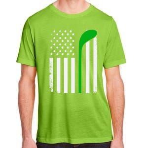 Golf Us Flag Funny Golf Lover Patricks Day Gift Adult ChromaSoft Performance T-Shirt