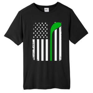 Golf Us Flag Funny Golf Lover Patricks Day Gift Tall Fusion ChromaSoft Performance T-Shirt