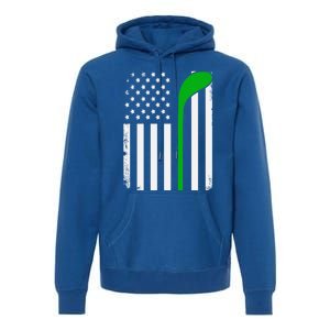 Golf Us Flag Funny Golf Lover Patricks Day Gift Premium Hoodie