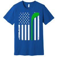 Golf Us Flag Funny Golf Lover Patricks Day Gift Premium T-Shirt