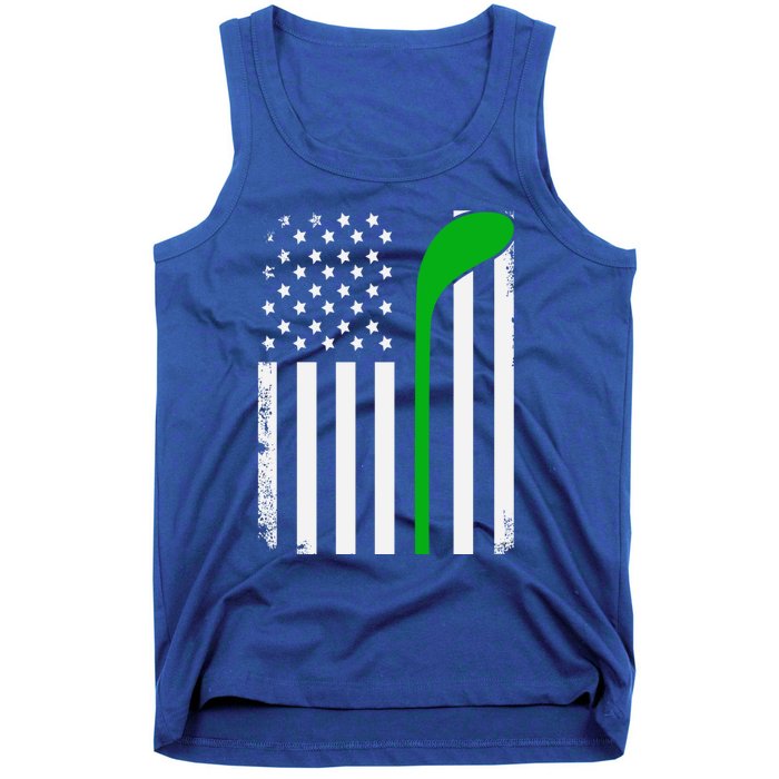 Golf Us Flag Funny Golf Lover Patricks Day Gift Tank Top