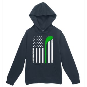 Golf Us Flag Funny Golf Lover Patricks Day Gift Urban Pullover Hoodie