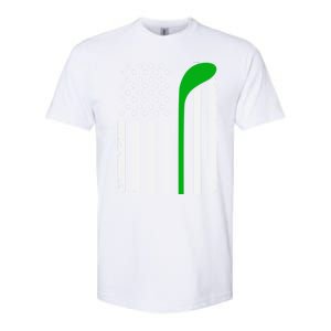 Golf Us Flag Funny Golf Lover Patricks Day Gift Softstyle CVC T-Shirt