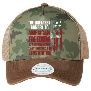 Gun Usa Flag American Freedom Funny Government Legacy Tie Dye Trucker Hat