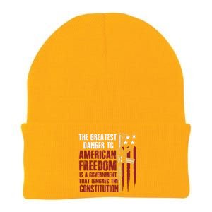 Gun Usa Flag American Freedom Funny Government Knit Cap Winter Beanie