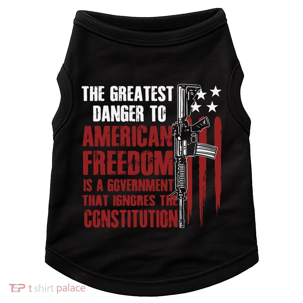 Gun Usa Flag American Freedom Funny Government Doggie Tank