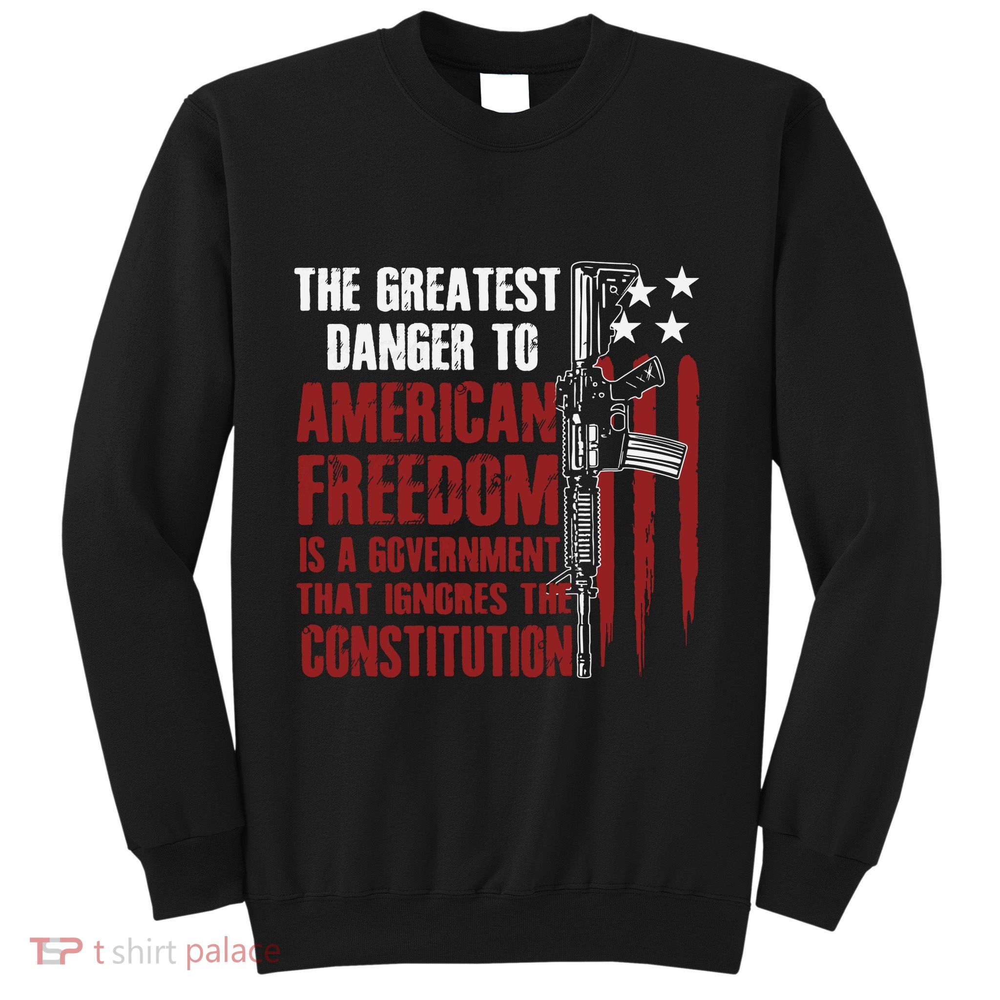 Gun Usa Flag American Freedom Funny Government Sweatshirt