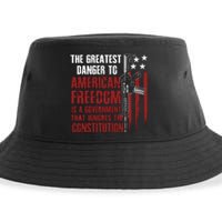 Gun Usa Flag American Freedom Funny Government Sustainable Bucket Hat