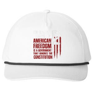 Gun Usa Flag American Freedom Funny Government Snapback Five-Panel Rope Hat