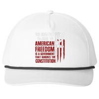 Gun Usa Flag American Freedom Funny Government Snapback Five-Panel Rope Hat