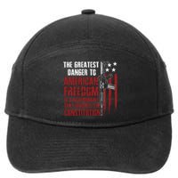 Gun Usa Flag American Freedom Funny Government 7-Panel Snapback Hat