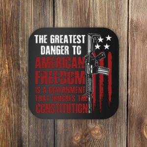 Gun Usa Flag American Freedom Funny Government Coaster